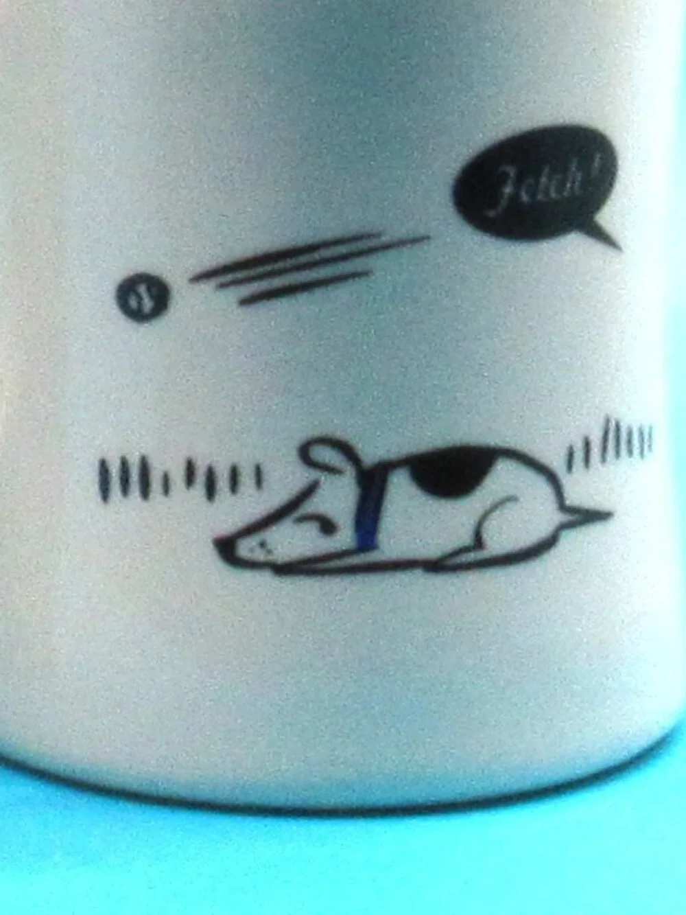 Bad Dogs White Diner-Style Mugs Set of 4 Excellent Condition Sit Stay Fetch Come